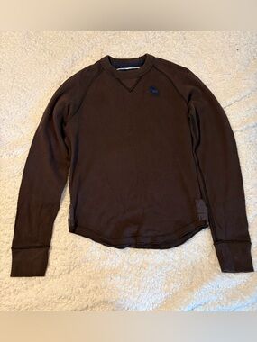 Abercrombie & Fitch Brown Crewneck Sweatshirt Kids Size L